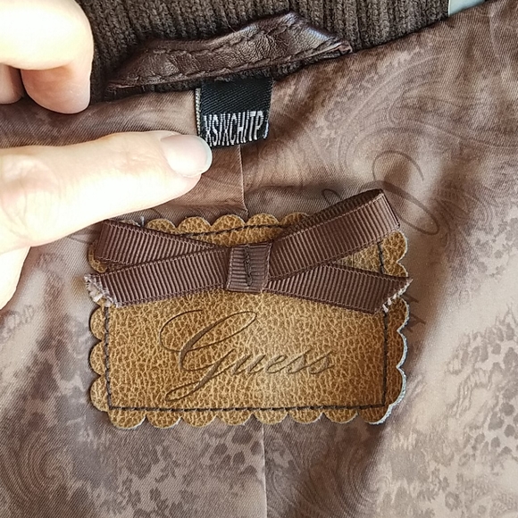 Brown leather jacket - Picture 4 of 4